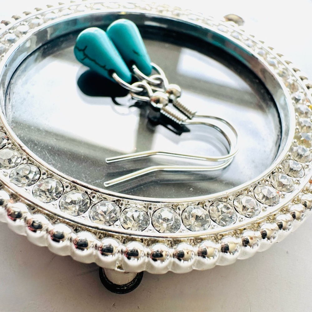 Small Turquoise Teardrop Earrings